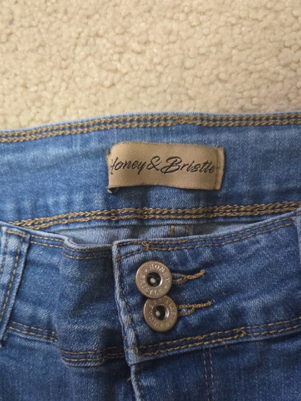 Women's Skinny Distressed Blue Jeans - Picture 2 of 4